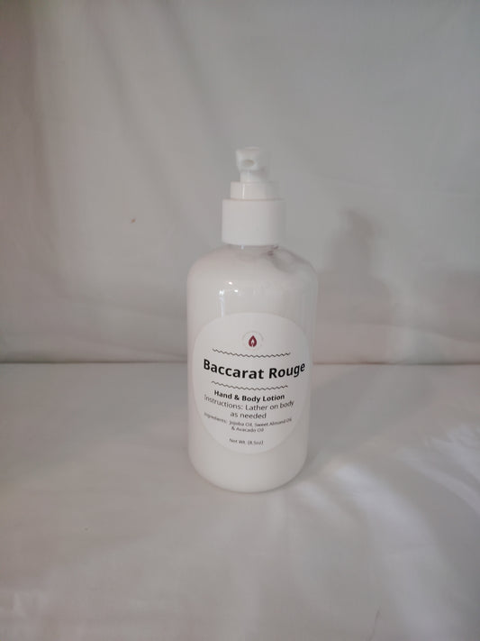 Baccarat Rouge Designer Fragrance Type Hand and Body Lotion