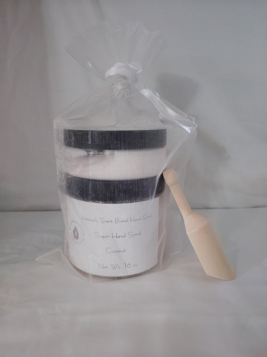 Coconut Sugar Hand Scrub and Lotion Set with scoop